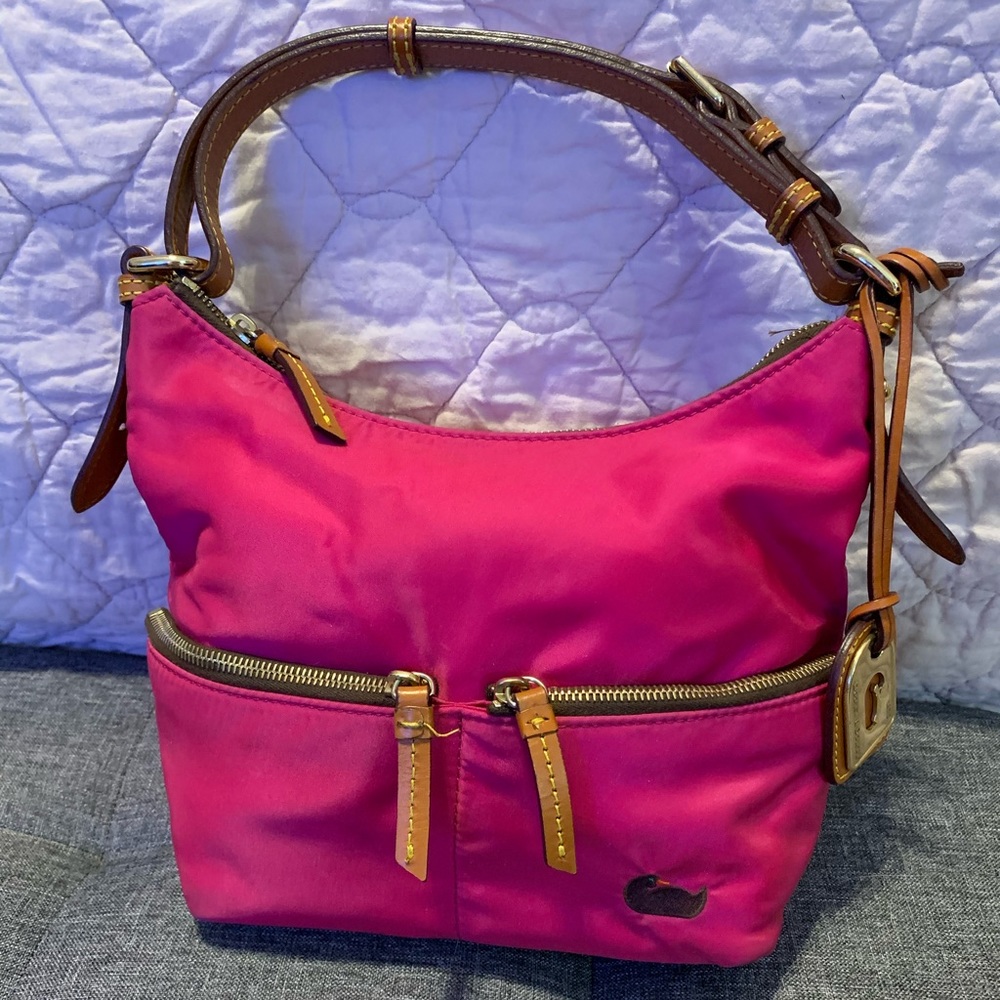 Dooney & Bourke Fuchsia nylon mini shoulder bag